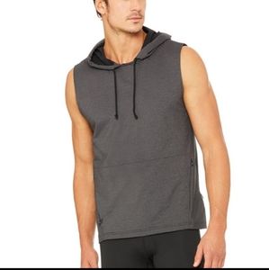 Sleeveless Hooded Athletic Shirt - Charcoal